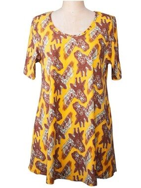 LuLaRoe Giraffe Tunic Top 🦒💛🤎